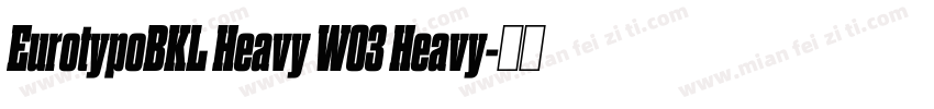 EurotypoBKL Heavy W03 Heavy字体转换